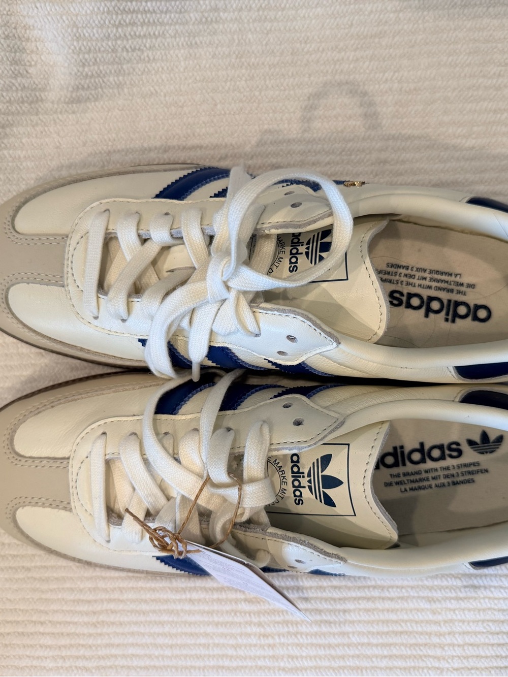 adidas Women’s Samba Sneakers with Blue Stripes